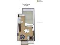 Detailed first floor plan showcasing the layout with an open kitchen, dining, and living area at 3609 Bal Harbor Blvd, Punta Gorda, FL 33950