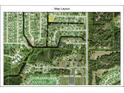 Aerial view showing lot location in a waterfront community at 2614 Oberon Rd, Englewood, FL 34224