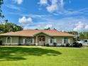 Single-story home with landscaping and a spacious yard at 2573 Chynn Ave, North Port, FL 34286