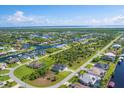 Aerial view of waterfront homes and community at 15715 Viscount Cir, Port Charlotte, FL 33981