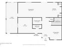 First floor plan showing the Living Room, Dining Room, Kitchen, Den, Laundry Room, Bathroom, and Garage at 13401 Galveston Ave, Port Charlotte, FL 33981