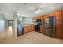 Modern kitchen with stainless steel appliances at 175 Kings Hwy # 236, Punta Gorda, FL 33983