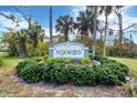 Foxwood community entrance sign, nicely landscaped at 618 Deerwood Ave, Englewood, FL 34223