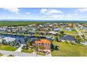 Bird's eye view of waterfront home in a tropical community at 3805 Saba Ct, Punta Gorda, FL 33950