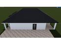 View of the home's back and rear porch at 1516 Birchcrest Blvd, Port Charlotte, FL 33952