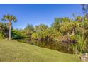 Peaceful waterfront view with lush vegetation and a canal at 6096 Bowie Ln, Englewood, FL 34224