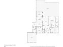Layout of the house indicating bedroom, bathroom, kitchen, living room and garage placement at 17 Dominica Dr, Englewood, FL 34223