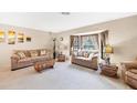 Bright living room with plush seating, decorative accents, and a large window for ample natural light at 9260 Saint Catherine Ave, Englewood, FL 34224
