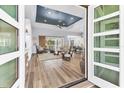 Open floor plan integrating the kitchen and living area, ideal for entertaining at 10082 Army Cir, Port Charlotte, FL 33981