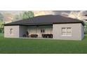 Rear view of a home featuring a covered patio area perfect for outdoor entertaining at Lot 11Blk 100 7Th Oracle Ln, North Port, FL 34286