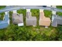 From above, see how the homes are neatly spaced with lawns & mature trees that create a peaceful, private community at 399 Blue Springs Ct # 203, Englewood, FL 34223