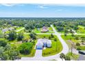 Expansive aerial view of the neighborhood showcasing the home's location surrounded by lush greenery at 123 Ferdon Cir, Port Charlotte, FL 33954