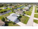 Aerial view of a quaint neighborhood with canal access, offering serene waterfront living at 15 Bunker Pl, Rotonda West, FL 33947