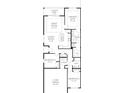 One-story floor plan featuring an owner's suite, two additional bedrooms, and a two-car garage at 9137 Gulf Haven Dr, Parrish, FL 34219