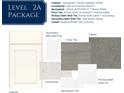 Selection of designer finishes, including cabinets, backsplash, and countertop materials at 9031 Duany Ln, Lakewood Ranch, FL 34240