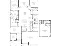 Four bedroom house floor plan with 3 car garage and covered lanai at 7458 Sea Manatee St, Parrish, FL 34219
