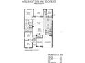 Detailed first floor plan of the Arlington model with bonus room and garage at 9558 Brave Buck Ave, Land O Lakes, FL 34638