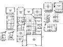 Detailed floor plan showing layout of house with options for gourmet kitchen and wet bar at 9608 Brave Buck Ave, Land O Lakes, FL 34638