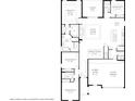Detailed floor plan illustrating the layout of the home, including bedrooms, bathrooms, and living spaces at 9544 Brave Buck Ave, Land O Lakes, FL 34638