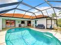 Private screened-in pool area, ideal for relaxation and entertaining with ample seating and lounging space at 3723 Toulouse Ct, Punta Gorda, FL 33950