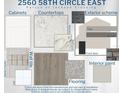 Material samples for kitchen and bathroom at 2560 58Th E Cir, Palmetto, FL 34221
