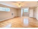 Spacious bonus room with hardwood floors, ample natural light, and built-in storage at 5260 42Nd S St, St Petersburg, FL 33711