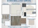 Selection of interior and exterior design materials, paint, tile, and flooring schemes at 6080 Ballast Dr, Wimauma, FL 33598