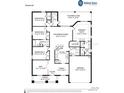Savannah floor plan featuring spacious gathering room, covered lanai, owner's suite and bedrooms at 6058 Barracuda Loop, Wimauma, FL 33598