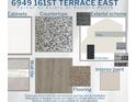 Home design color selections for exterior and interior finishes at 6949 161St E Ter, Parrish, FL 34219