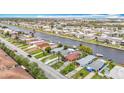 Aerial view of waterfront homes with boat docks and scenic canals at 4745 Floramar Ter, New Port Richey, FL 34652