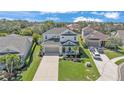Beautiful aerial view of a two-story home with a well-maintained yard and a spacious driveway at 7048 White Willow Ct, Sarasota, FL 34243