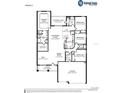 Floor plan showing the layout of a house with various rooms and dimensions at 6062 Barracuda Loop, Wimauma, FL 33598