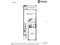 First floorplan for townhome with kitchen, garage, gathering room, lanai, and covered entry at 2770 Walden Town Cir, Plant City, FL 33566