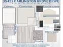 Selections for the Raychel at Stonebridge North home include cabinets, countertops, and interior paint at 35452 Darlington Grove Dr, Zephyrhills, FL 33541
