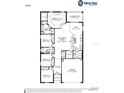 Floor plan showcasing the layout of the bedrooms, bathrooms, kitchen, and living areas at 35392 Coventry Fields Loop, Zephyrhills, FL 33541