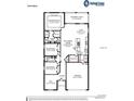 Serendipity floor plan by Highland Homes with dimensions for rooms and covered lanai at 35494 Coventry Fields Loop, Zephyrhills, FL 33541
