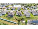 Aerial view of a single-Gathering home with backyard at 4231 Tennyson Way, Venice, FL 34293