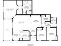 Floor plan showcasing the layout of the bedrooms, bathrooms, kitchen, living areas, and other spaces within the home at 20100 Ragazza Cir # 101, Venice, FL 34293