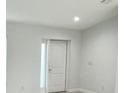 Bright living area with white walls and a view of the sliding doors in the background at 12390 Talavera St, North Port, FL 34287