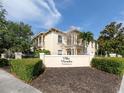 Attractive community sign for Villa Veneto Condominiums with lush landscaping at 632 Golf Dr # 632, Venice, FL 34285