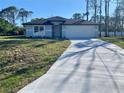 Beautiful one-story home with a well-manicured lawn and a paved driveway at 4595 Horseshoe Ave, North Port, FL 34286