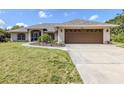 Well-maintained home featuring a two-car garage, screened entry, and charming landscaping at 1653 Albino St, Nokomis, FL 34275