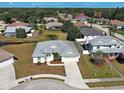 Aerial view showcasing the home's prime location and well-manicured lawn at 4062 Green Tree Ave, Sarasota, FL 34233