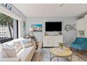 Bright living room with comfortable seating, stylish decor, and a large window offering scenic views at 1555 Tarpon Center Dr # G 235, Venice, FL 34285
