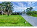 Inviting single-story home with well-maintained lawn and landscaping, showcasing curb appeal and a welcoming facade at 386 Nightingale Rd, Venice, FL 34293