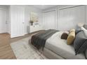 Spacious bedroom with ample closet space and neutral decor at 1340 Redstart Rd, Venice, FL 34293