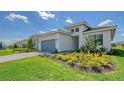 Contemporary single-story home with well-manicured landscaping, offering a welcoming exterior view at 4910 Carova Way, Lakewood Ranch, FL 34211