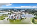 Aerial view highlighting building's waterfront location at 10530 Boardwalk Loop # 304, Lakewood Ranch, FL 34202