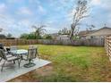 Spacious backyard with patio furniture and large grassy area at 3310 W 63Rd W St, Bradenton, FL 34209