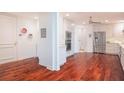 Modern kitchen with stainless steel appliances and hardwood floors at 340 S Palm Ave # 11, Sarasota, FL 34236